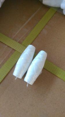 China White Color Polyester Cocoon Bobbin Thread 7# 10# Size CE Certification for sale