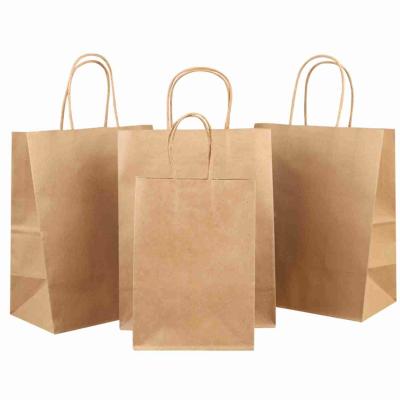 China Kuaima Eco Friendly Brown Paper Kraft Bags Bulk Carrier With Twisted Handle for sale