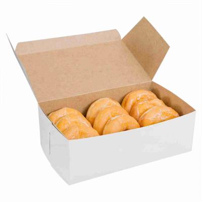 China CMYK printing Food Grade Kraft Paper Bakery Paper Box For Doughnut Cake for sale