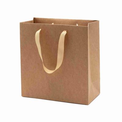 China 250gsm 300gsm Eco Friendly Gift Khaki Brown Kraft Paper Shopping Bags Bulk for sale