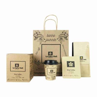 China Restaurant Takeaway Kraft A4 Paper Bag With Handles for sale