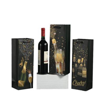 China ODM Cardboard Kraft Wine Paper Bags Carrier 9.5x9x35 for sale