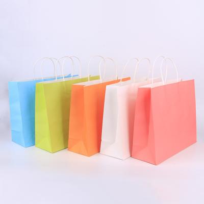 China Kraft Paper Bags With Handles 100% Recyclable Large for sale