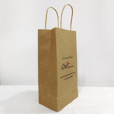 China Custom Printing Kraft Paper Tote Gift Bags For Cosmetic / Cloth for sale