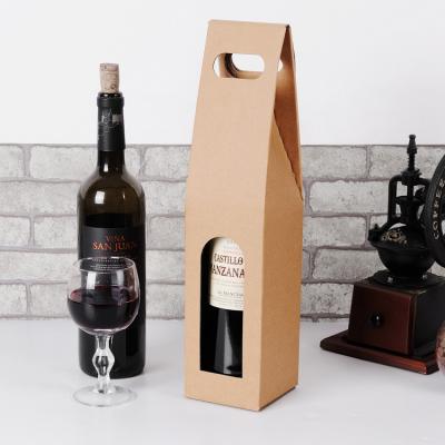 China El vino de papel rojo marrón reutilizable del solo arte doble empaqueta de encargo en venta