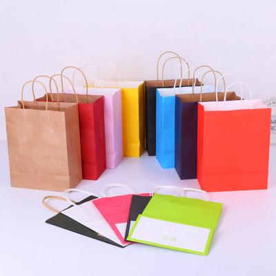 China Recyclable Custom Business Kraft Paper Gift Bags With Handles for sale