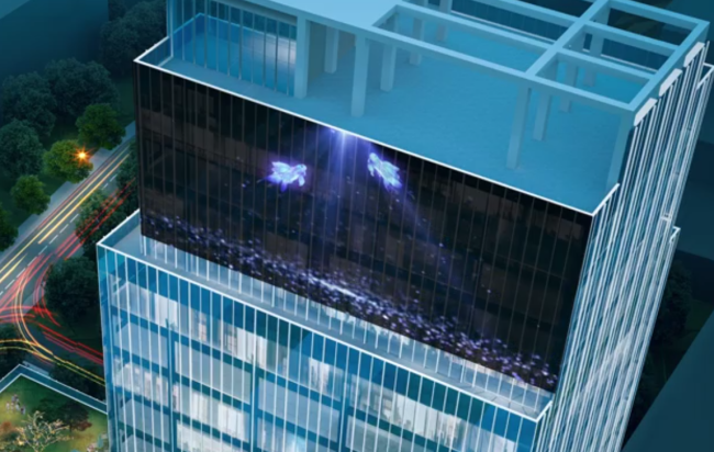 LED transparent screen in commercial application