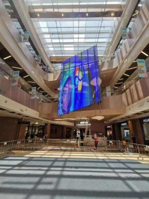 China Wall / Ceiling / Floor Mounted Transparent LED Screen For Indoor / Outdoor for sale