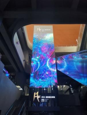 China Longda Signage Transparent Glass Led Screen Wall 281 Trillion 1R1G1B for sale