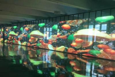 China 3500cd/ M² Transparent Glass LED Screens Display FCC IP43 12m For Jewelry Store for sale