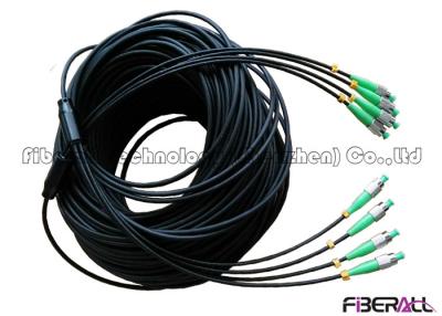 China Indoor Armoured Single Mode Fiber Patch Cord 4 Cores With FC APC Optical Connector for sale