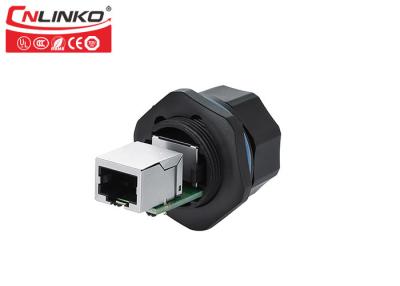 China 8 Pin Waterproof Rj45 Connector ,  Ip67 Rj45 Connector Jack  Sample Free Glod Plating for sale