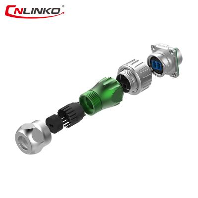 China DH24    ODLC  Waterproof Fiber Optic Connectors ,  Waterproof Cable Connector  For Patch Cord / Patch Cable for sale
