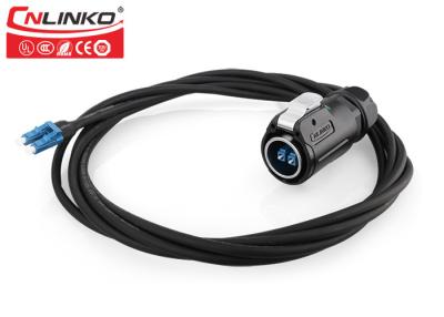 China CNLINKO Fiber connector IP67 OptiAc fiber plug and socket M24 waterproof fiber connector Fiber optic plug and socket for sale