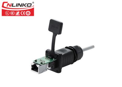 China Plastic Female Waterproof Rj45 Connector , Industrial Ethernet Connector IP65 for sale