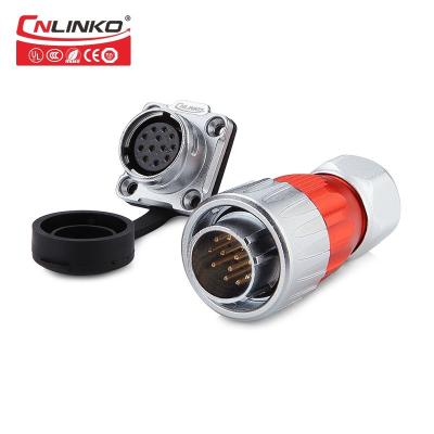 China CNLINKO 12 Pin Waterproof Industrial Connector Heavy Duty Compatible Military Standard Pin Socket Signal Connector for sale