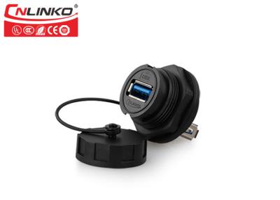 China Cnlinko IP67 Sealed waterproof Female circular bayonet USB Type A Pannel Mount Connector for sale