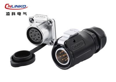 China Cnlinko 9 Pin Waterproof LED Connector Zinc Alloy IP67 PBT For Signal Control for sale