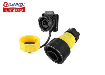China Cnlinko Full Plastic Waterproof Rj45 Connector Ethercon M24 8P8C RJ45 Signal Connector for sale
