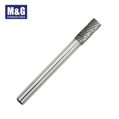 China 3 - 6mm Shank Tungsten Carbide Rotary Burrs Cylinder With End Cutter Long Life for sale