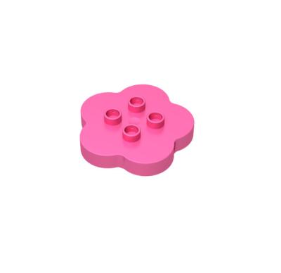 China GDS-D064 Unisex Plastic Toy Building Blocks 5 Petal Round Plum Blossoms for sale