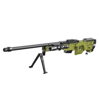 China AWM Sniper Rifle Model Gun Bloque de construcción de juguetes juguetes divertidos de ensamblaje DIY en venta