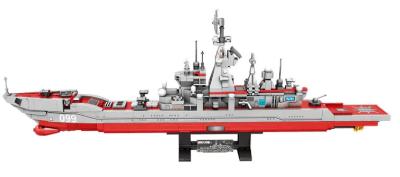 China Guerra de supervivencia Crucero de batalla de clase Kirov Bloques de construcción de buques de guerra de la Marina Modelo ladrillos juguetes en venta