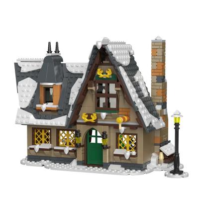 China Christmas Cottage Winter House Holiday Building Blocks Assembly Toys for sale