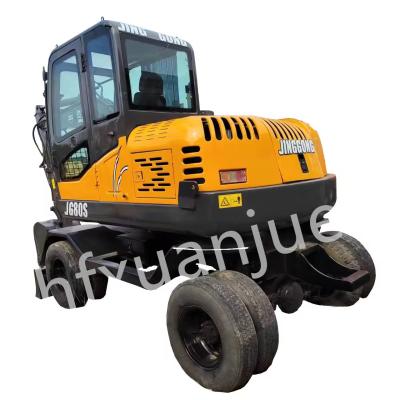 China Small Jinggong 80S Wheeled Used Hydraulic Excavator for sale