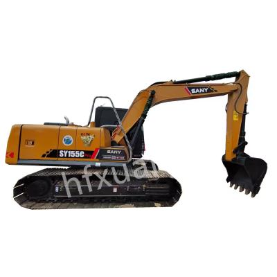 China Refurbished Second Hand Earth Moving Equipment Sany 155 Crawler Hydraulic Excavator for sale