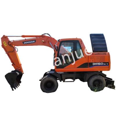China 150-7 Wheeled Used Doosan Excavators Heavy Equipment for sale