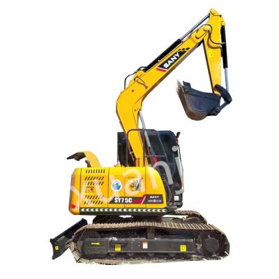 China Japón Sany 75 Equipo de excavadora de rastreador usado utilizado en la demolición 7350kg en venta