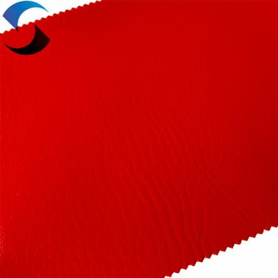 China Customizable Red Synthetic Leather Fabric Packing 25-50M/Roll  0.45mm for sale