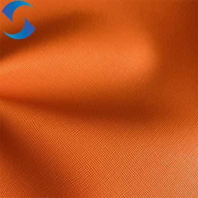 China Premium-Quality Embossed Leather Fabric with Custom Embossing faux leather fabric for making bags for sale