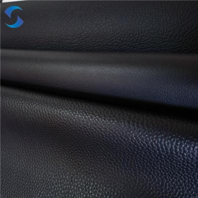 China Espessura 0,8 mm±0,05 tecido de couro PVC e Variedade de tecido preto Personalizar espessura tecido de couro sintético para sacos à venda