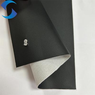 中国 Eco-Friendly Synthetic Leather Fabric 0.85mm±0.05 Thickness 140/160 Width black faux leather fabric for car seat cover 販売のため