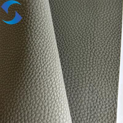 中国 1.55mm PVC Synthetic Leather Fabric With Anti-Mildew And Embossed Pattern Economy 販売のため