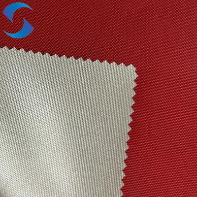 China Waterproof Polyester Tent Fabric For Outdoor Red 200D With Silver Coated for sale