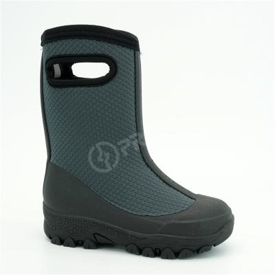 China Black 32EU Neoprene Waterproof Rain Boots For Kids Warm for sale