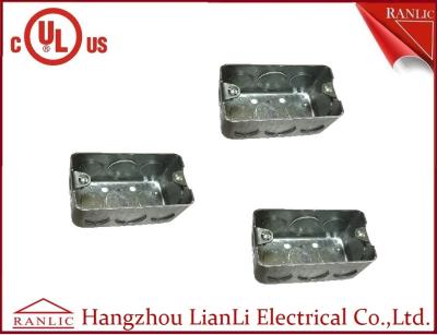 China As caixas da canalização do metal das aprovações do UL galvanizaram a caixa acessível 2 polegadas * 4 polegadas à venda