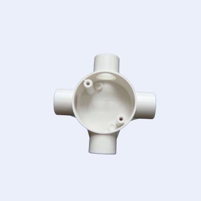 China Bronze de quatro vias do uso da peça do parafuso da caixa de junção 20mm do PVC da categoria de ABC 25mm à venda