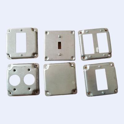 China 4 Square1/2 inch Raised Duplex Receptacle Industrial Surface Cover 1.60mm Thickness All Type for sale