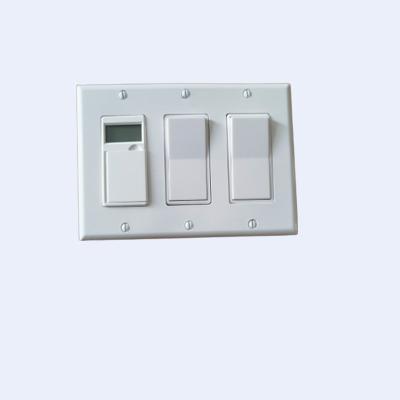 China 3 Gang Prefab Wall Socket Switch With Socket Plug 12 14 AWG White for sale