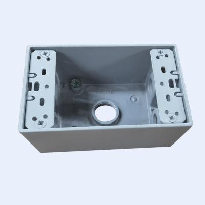 China Aluminum Die Casting Waterproof Conduit Box Pvc Coated Grey Color 5 7 Holes for sale