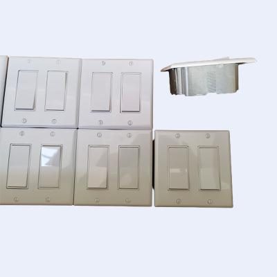 China Prefabrication Socket Switch Two Gang Box Wire Fixed With Plaster Ring for sale