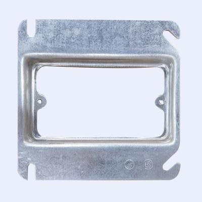 China Galvanized Conduit Junction Box Pre Fabrication 4x4 Square With Screws for sale