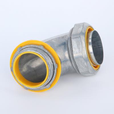 중국 Locknut로 나열되는 액체 단단한 똑바른 연결관 황색 PVC에 의하여 격리되는 UL 판매용