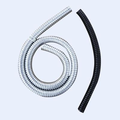 China Gray Black Pvc Coated Flexible Electrical Conduit 0.22 To 0.60mm Thickness for sale
