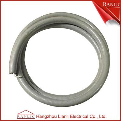 China Gray 1/2 Liquid Tight Flexible Electrical Conduit PVC Coated With Cotton Wire for sale