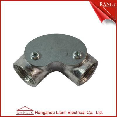 China Inspection Elbow Conduit Terminal Box Aluminum Conduit Fittings / Pre - Galvanized Finish for sale